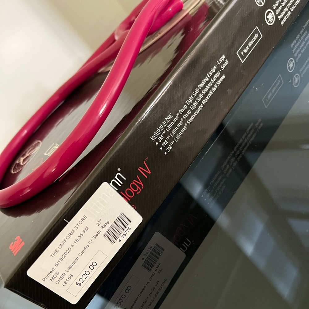 3M Littmann Cardiology IV Stethoscope Raspberry